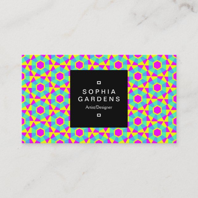 Square Label 01a - Geometric 060614 (02) Visitenkarte (Vorderseite)