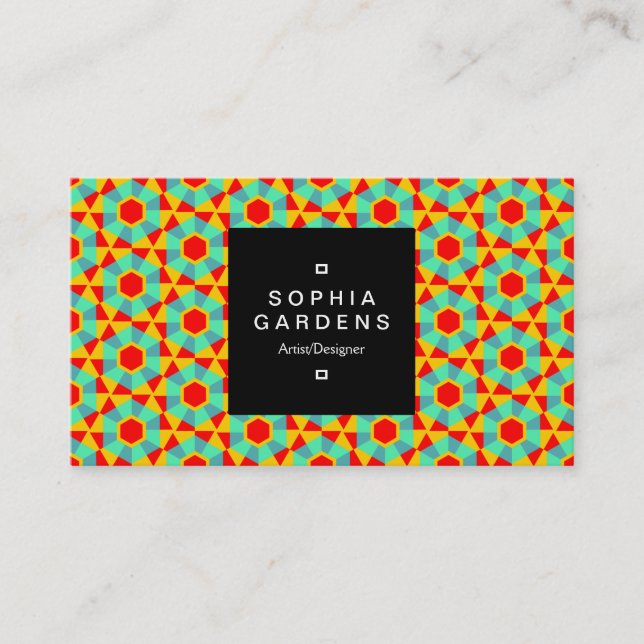 Square Label 01a - Geometric 060614 Visitenkarte (Vorderseite)
