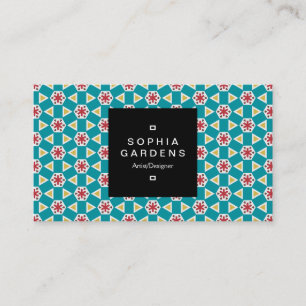 Square Label 01a - Geometric 230614 (01) Visitenkarte