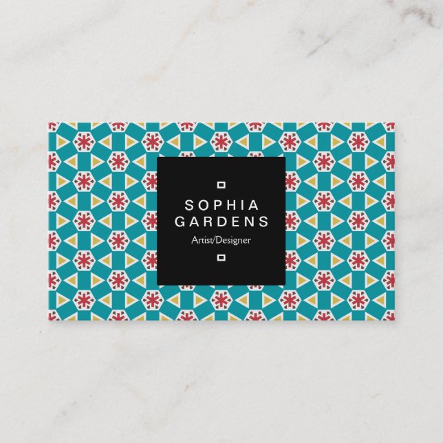Square Label 01a - Geometric 230614 (01) Visitenkarte (Vorderseite)