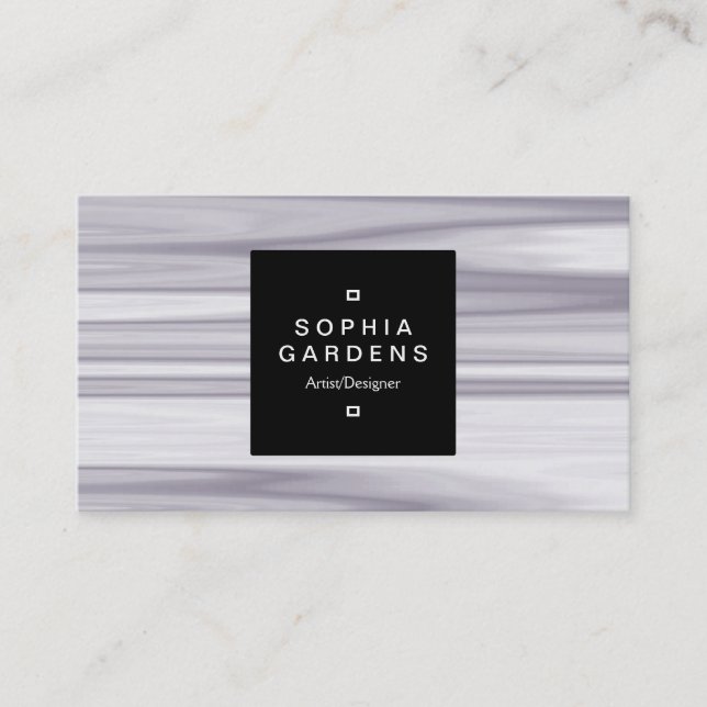 Square Label 01a - Light Ripples Visitenkarte (Vorderseite)