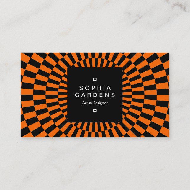 Square Label 01a - Op Art 05 Visitenkarte (Vorderseite)