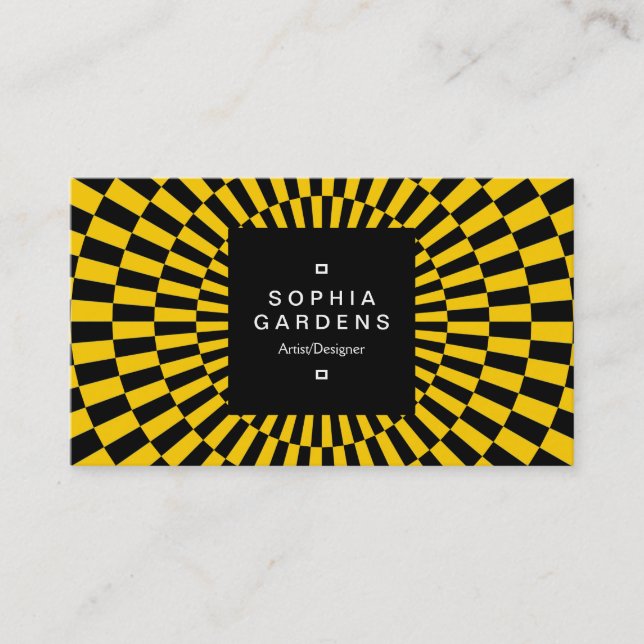 Square Label 01a - Op Art 09 Visitenkarte (Vorderseite)