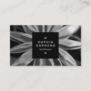 Square Label 01a - Rudbekia BW Visitenkarte