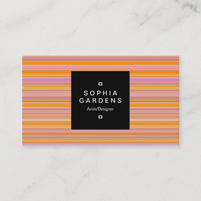 Square Label 01a - Scan Lines 02 Visitenkarte (Vorderseite)