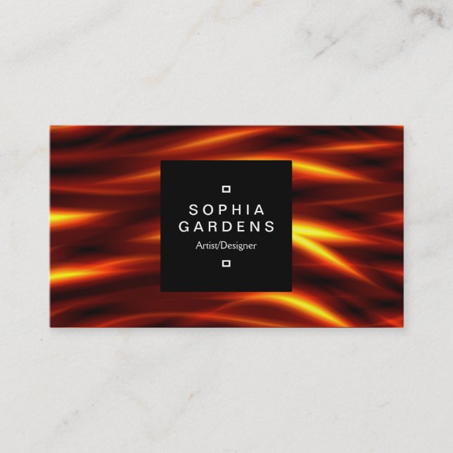 Square Label 01a - Tongues of Fire Visitenkarte (Vorderseite)
