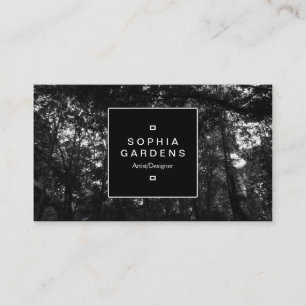 Square Label 02a - Dunkler Wald Visitenkarte