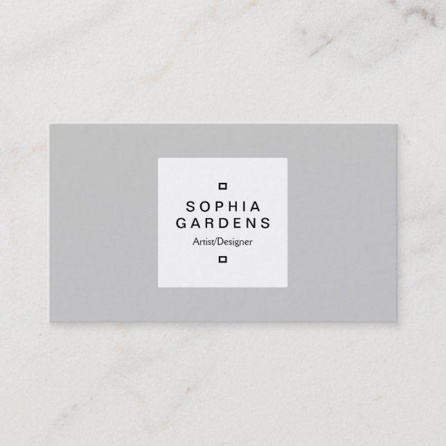 Square Label 03 - Light Gray Visitenkarte (Vorderseite)