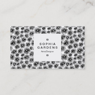 Square Label 03a - 101115 - Black on White Visitenkarte