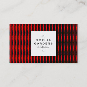 Square Label 03a - Aztec Mountains 02 - Rot Visitenkarte