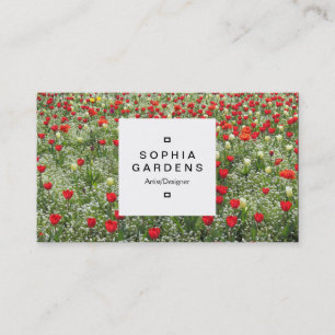 Square Label 03a - Bett der Tulips Visitenkarte