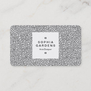 Square Label 03a - Craquelure Pattern Visitenkarte