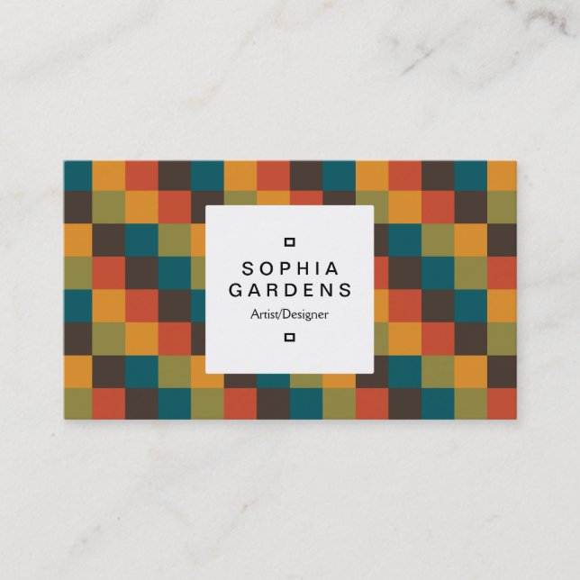 Square Label 03a - Farbquadrate 03 Visitenkarte (Vorderseite)