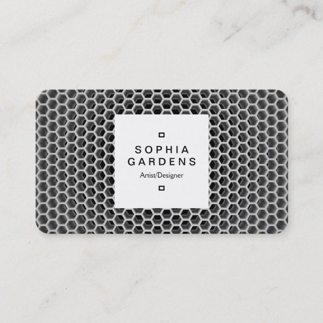 Square Label 03a - Honeycomb Cool Visitenkarte (Vorderseite)