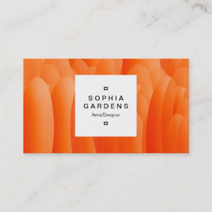 Square Label 03a - Orange Petals Visitenkarte