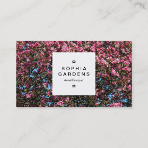 Square Label 03a - Pink Cherry Blossom Visitenkarte