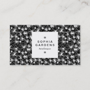 Square Label 03a - Ray Circles Visitenkarte