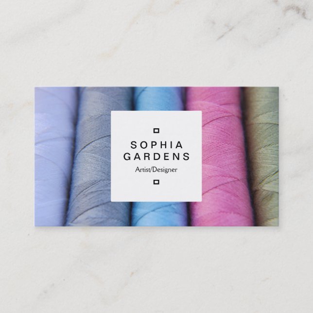 Square Label 03a - Rollen aus Baumwolle Visitenkarte (Vorderseite)