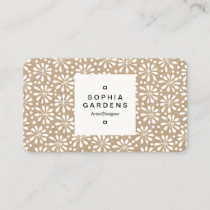 Square Label 03a - Stilisierte Pflanze Muster 2008 Visitenkarte