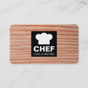 Square Label Cafe - Holz 01 Visitenkarte