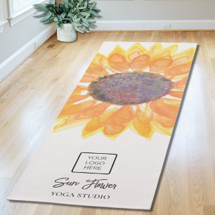 Square Logo Yoga Studio Sonnenblume Yogamatte