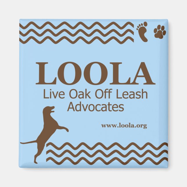 Square LOOLAorg Metal Magnet (Vorne)