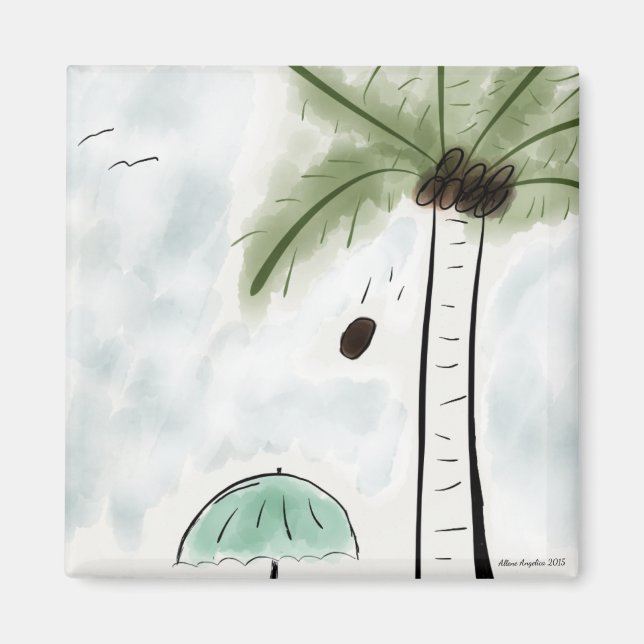 Square Magnet-Coconut Woes Magnet (Vorne)