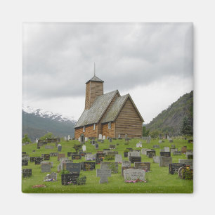 Square Magnet Färbkirche mit Gräbern in Norwegen
