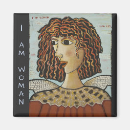 Square Magnet - I Bin Woman Bird