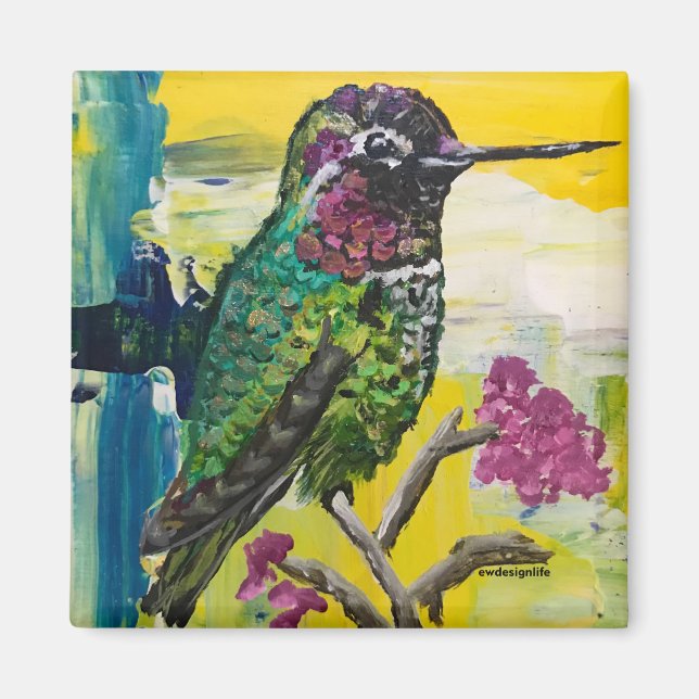 Square Magnet - Komingbird (Vorne)