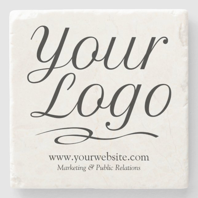 Square Marble Bar Untersetzer mit Firmenlogo (Vorderseite)