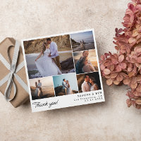 Square Modern Wedding Foto Collage Vielen Dank