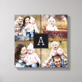 Square Monogram Custom Foto Leinwand