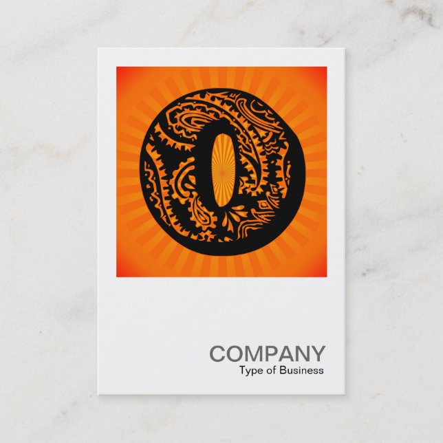 Square Monogram - Paisley Sunburst - O Visitenkarte (Vorderseite)