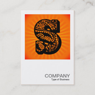 Square Monogram - Paisley Sunburst - S Visitenkarte