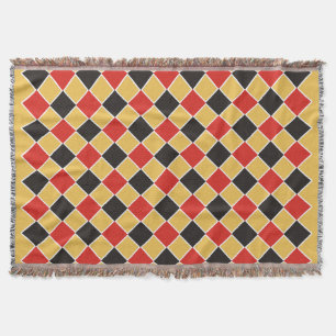 SQUARE-Muster - schwarz, rot, weiß + Ihr Hintergru Decke
