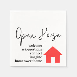 Square Napkins - Open House "Welcome" Serviette