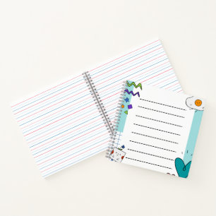 Square Niedlich Doodle Cartoon Membernotes Notizbuch