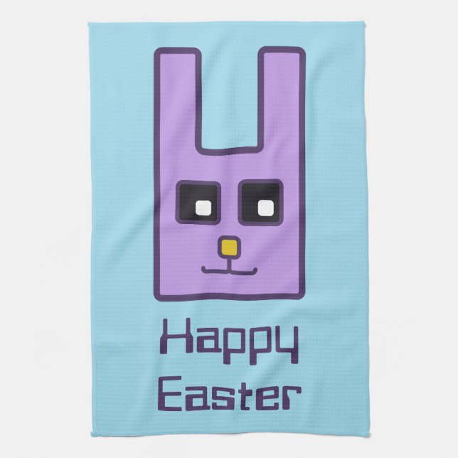 Square Oaster Bunny Kittuch Geschirrtuch (Vertikal)