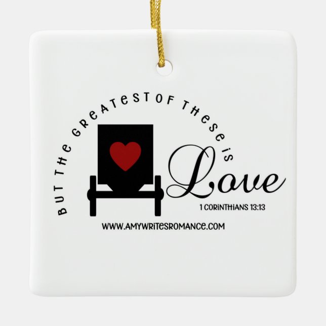 Square ornament 1 Korinthen 13:13 (Vorderseite)