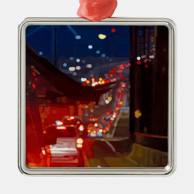 Square Ornament Aus Metall (Vorne)