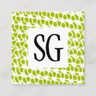 Square Panel - Initials - 080716(8) Quadratische Visitenkarte