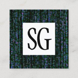 Square Panel - Initials - 151116(04) Quadratische Visitenkarte