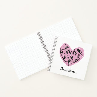 Square Personalized Rhythmic Gymnastics Notebook Notizbuch