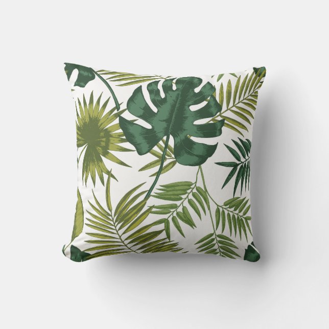 Square pillows with a tropical leaf pattern kissen (Vorderseite)