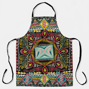 Square pocket, shawl, textile. Colorful abstract p Schürze