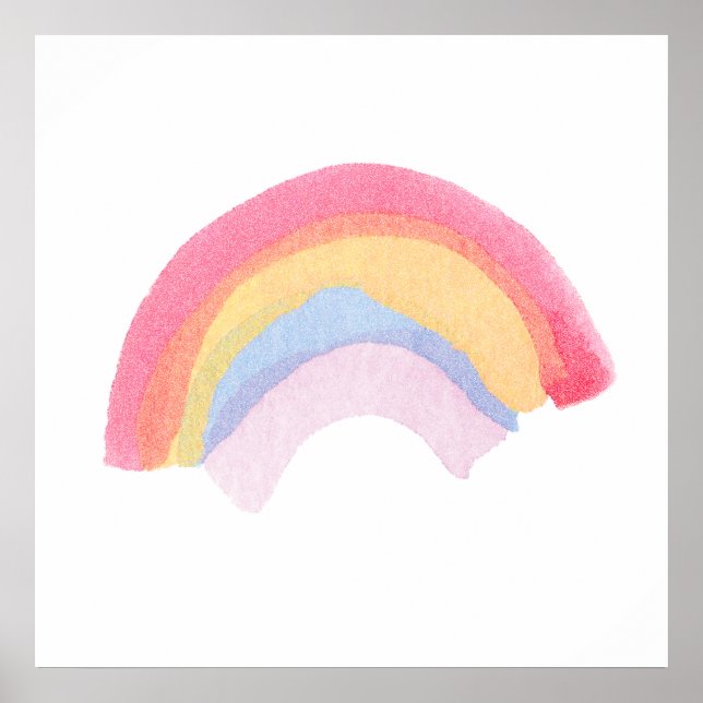 Square Rainbow Print Poster (Vorne)