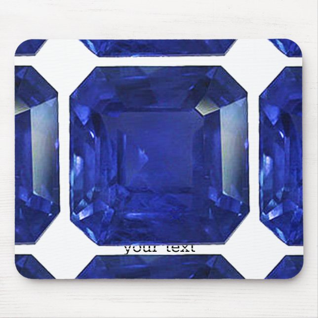Square Rectangle Blue Sapphire Mousepad (Vorne)