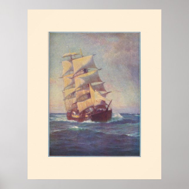 Square Rigger Ship Poster (Vorne)