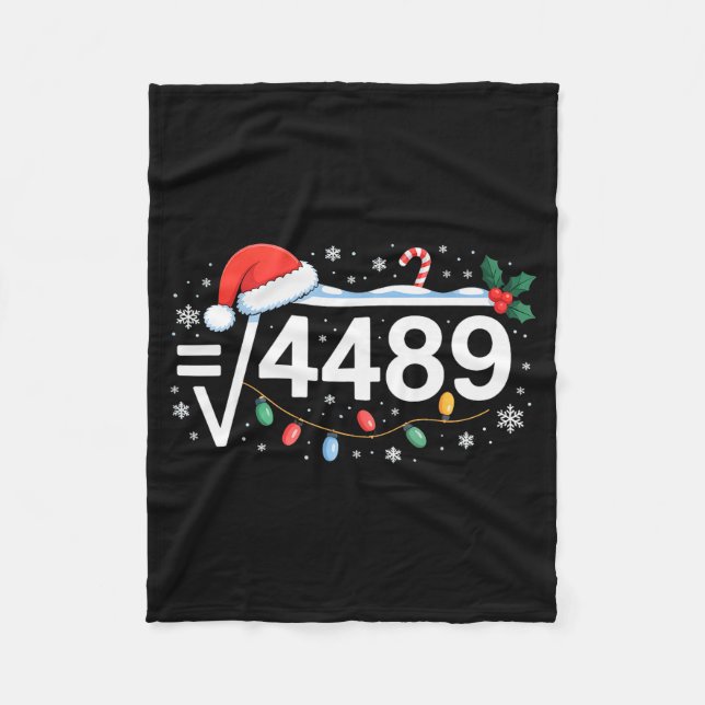 Square Root 4489 Funny 67 Meme Math Teacher 6 7 Ch Fleecedecke (Vorderseite)